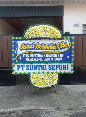 Papan Bunga Duka di Purwosari